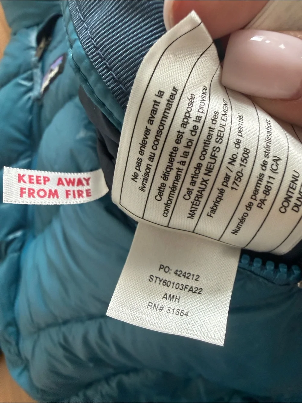 Patagonia Infant Hooded Hi-Loft Down Sweater Bunting in Blue Size 3-6 Months